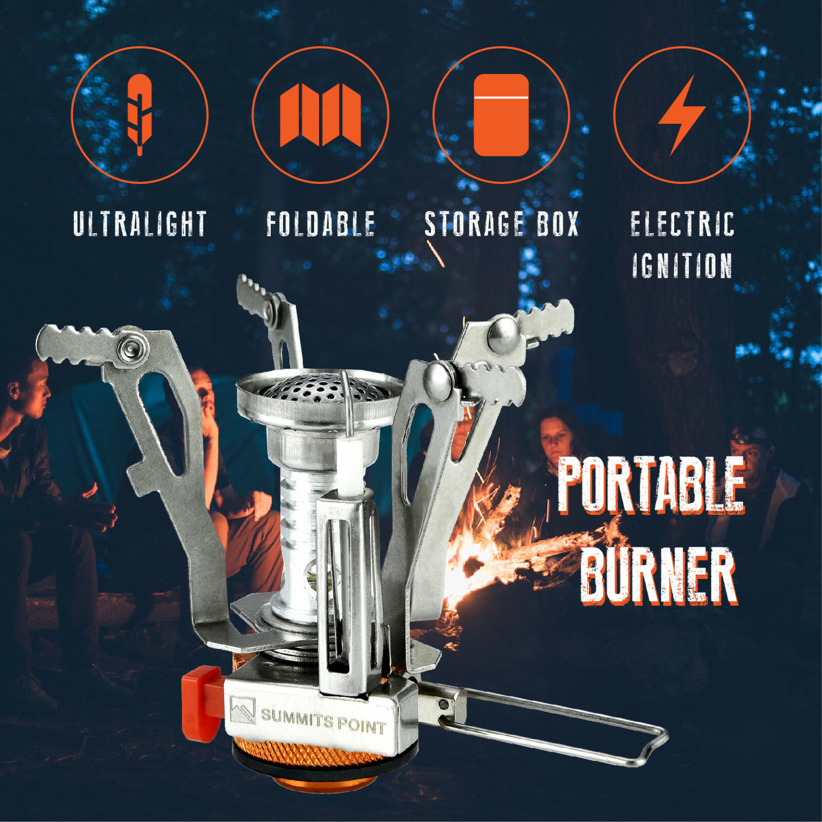 Ultralight Portable Backpacking Gas Butane Propane Outdoor Camp Gas Stove Burner