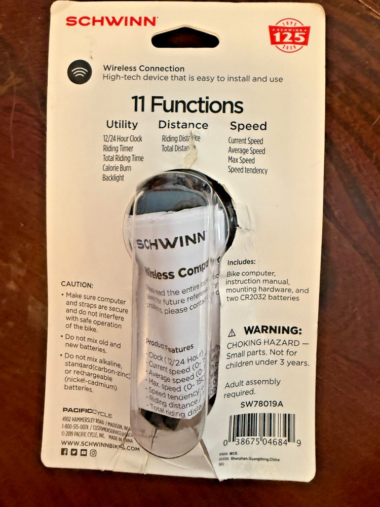 Schwinn ~ 11 Function Wireless Computer "New in pkg"