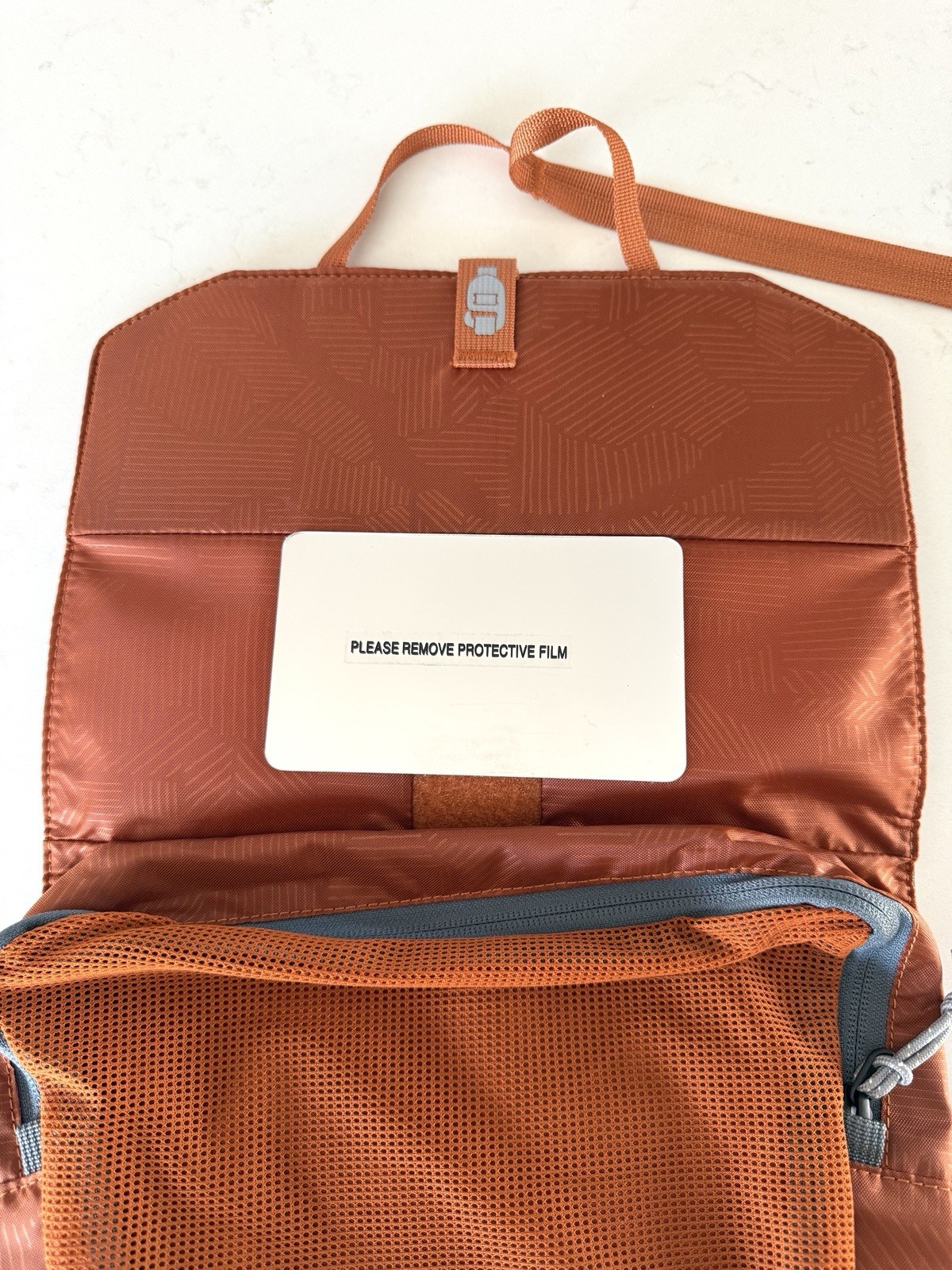 REI Co-op Hanging Toiletry Bag Orange Blue Travel Organizer Shower Roll - *READ*