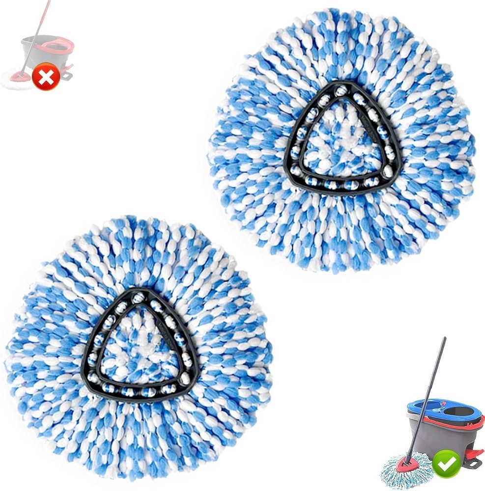 8 Pack Spin Mop Replacement Heads,100% Microfiber Spin Mop Refill Head,360° Spin