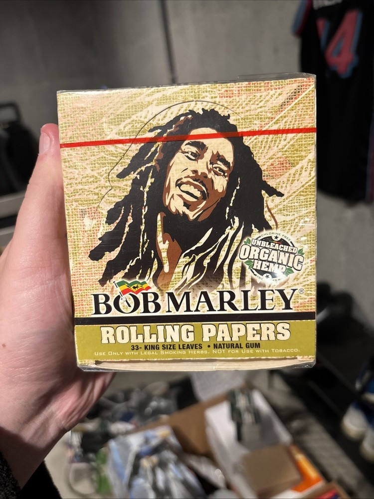 Authentic Bob Marley Organic Hemp King Size 50 Pack Paper Display Pack