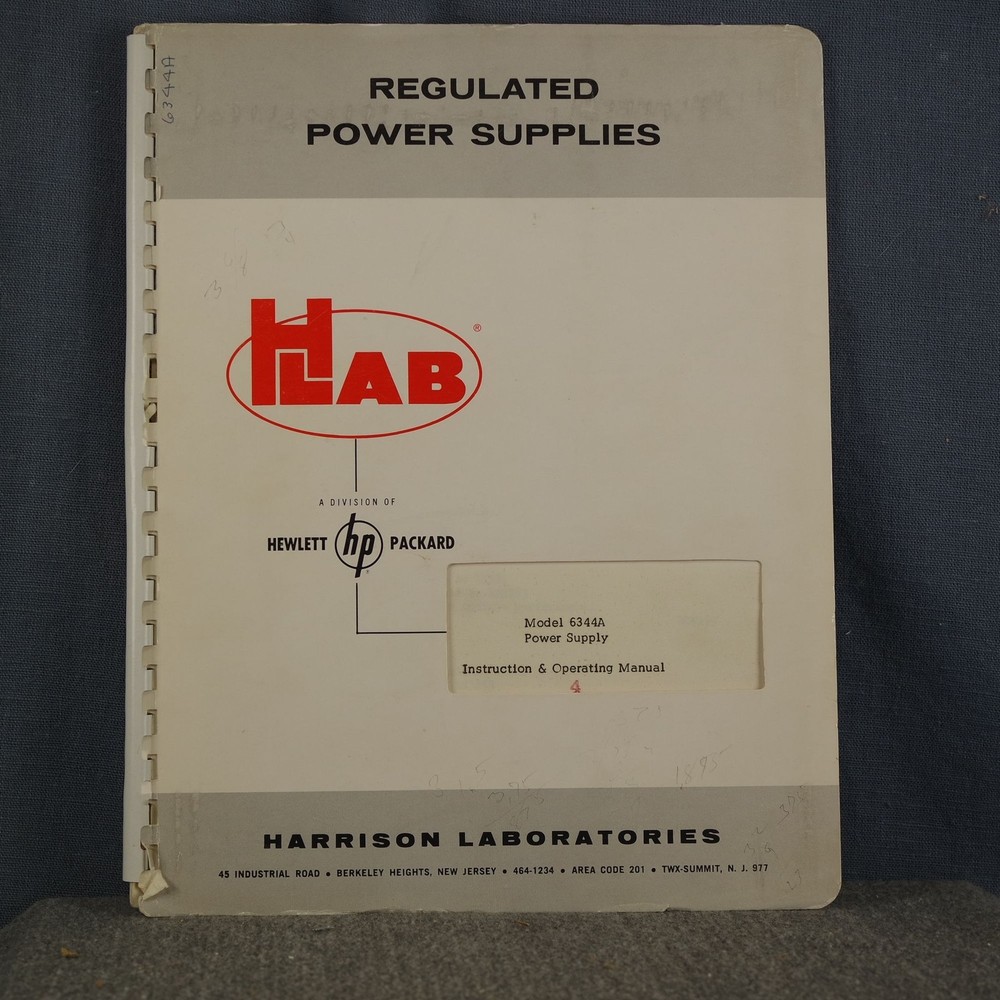 HP Model 6344A DC Power Supply Operating and Service Manual