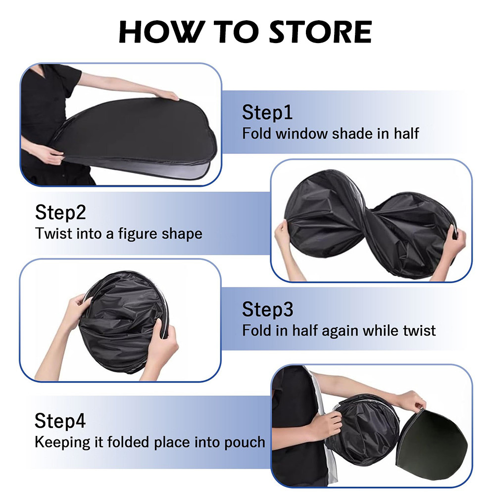 Foldable Windshield Sun Shade Car Front Window Sunshade UV Protector Cover Visor