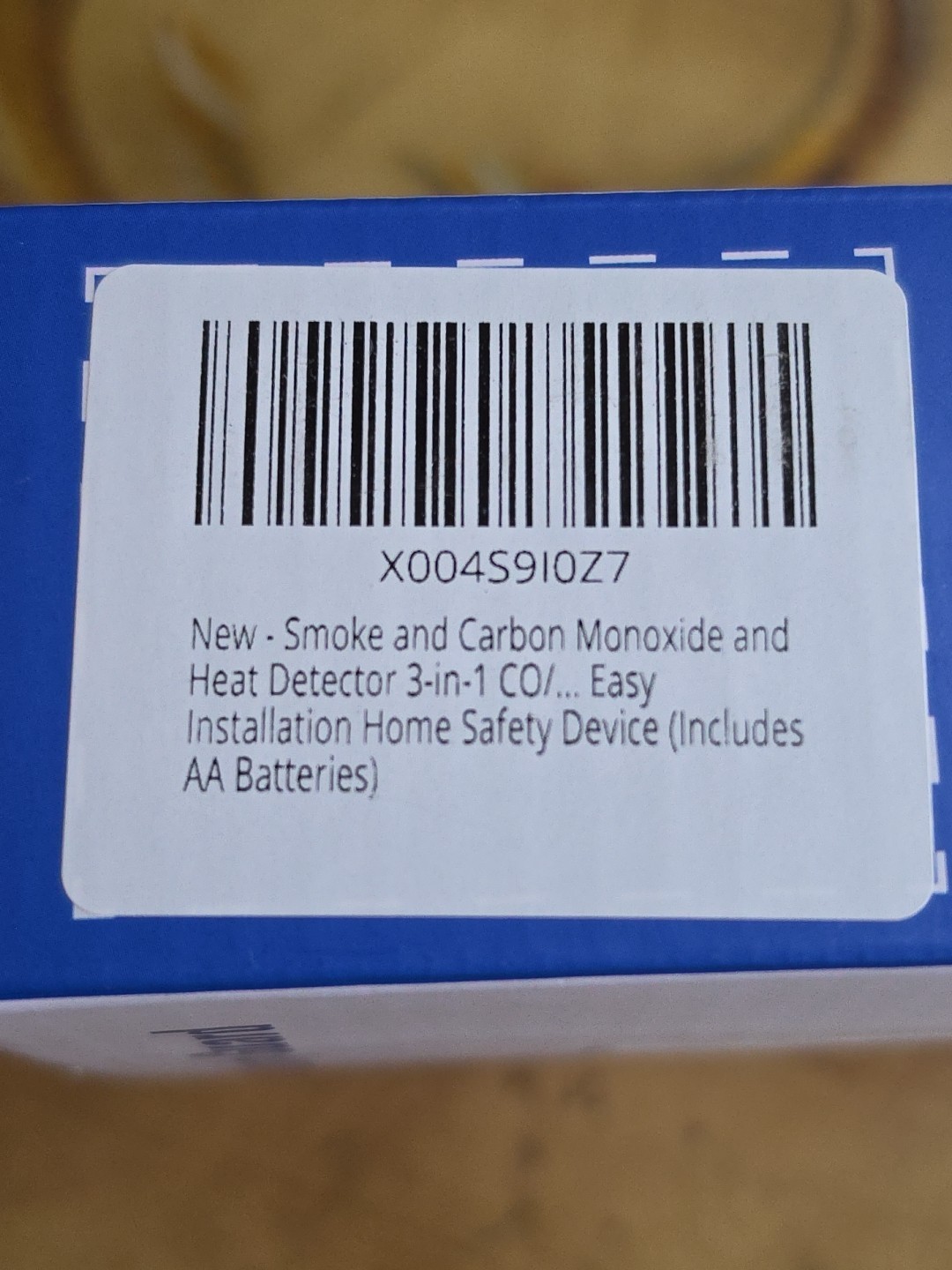 3-in-1 Carbon Monoxide / Smoke / Heat Detector 10-Year Battery Fire Alarm