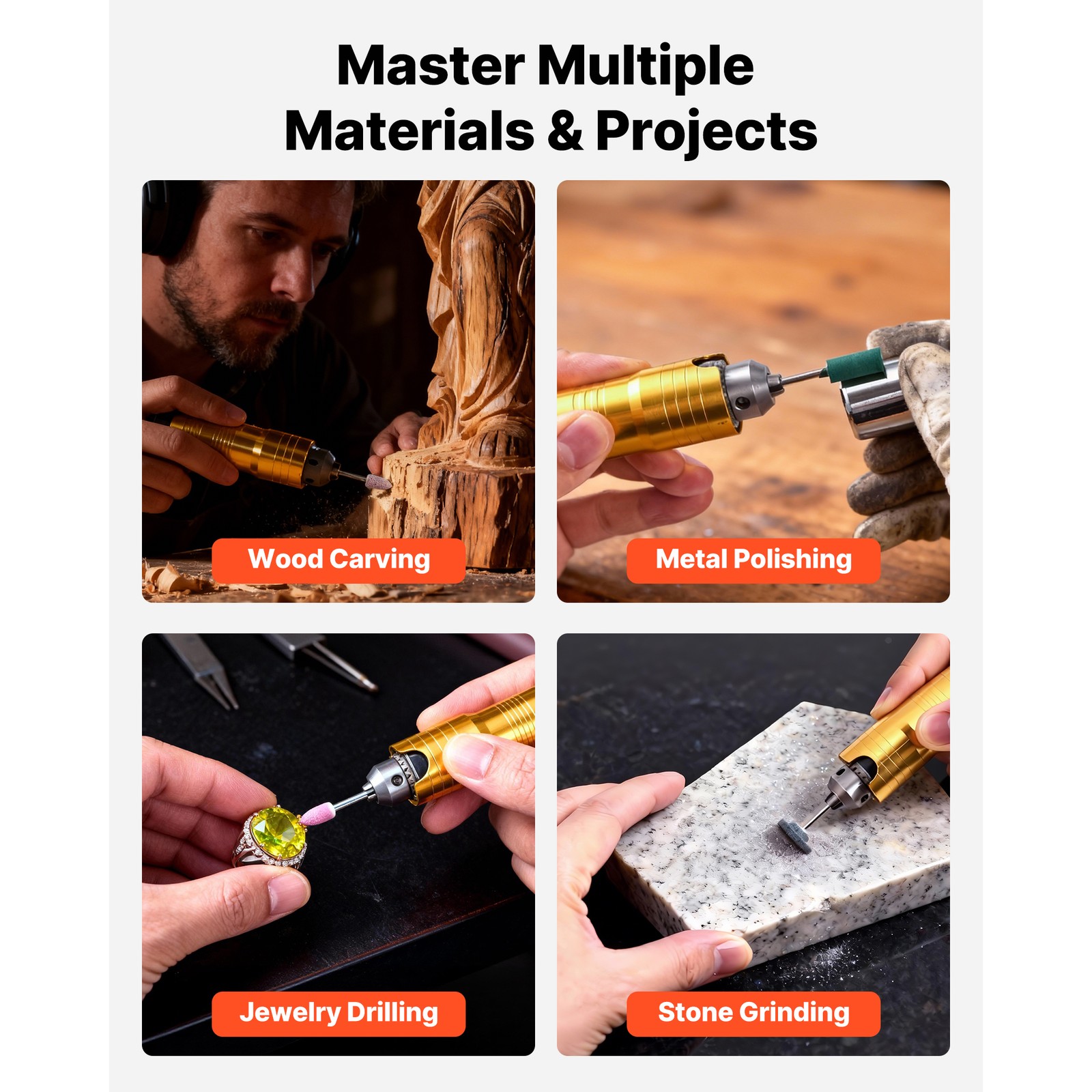 Uimoso 1200W Flex Shaft Grinder with 112 Accessories, 30000RPM Rotary Tool