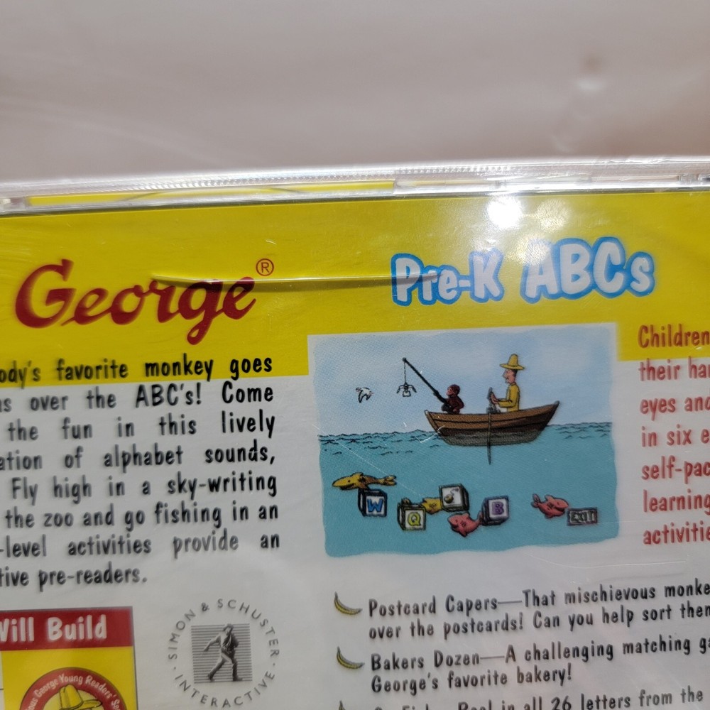 Curious George Pre-K ABC's (CD-Rom 2000) Simon& Schuster (Windows and Mac)