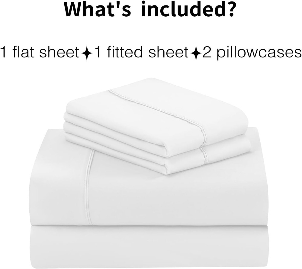 Queen Sheet Set - 4 Piece Soft,Breathable Microfiber Bed Sheets,Deep Pocket, Hot