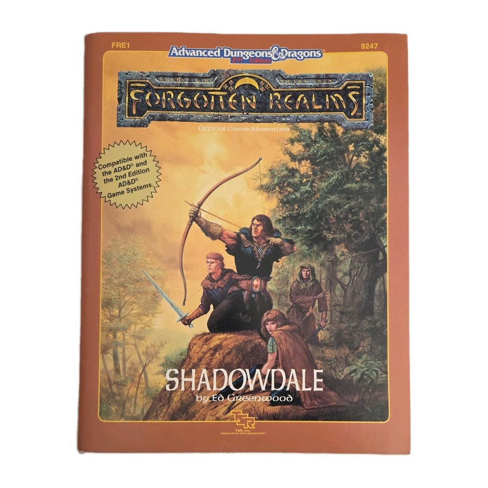 Advanced Dungeons & Dragons Module FRE1 Shadowdale WITH MAP - TSR 9247
