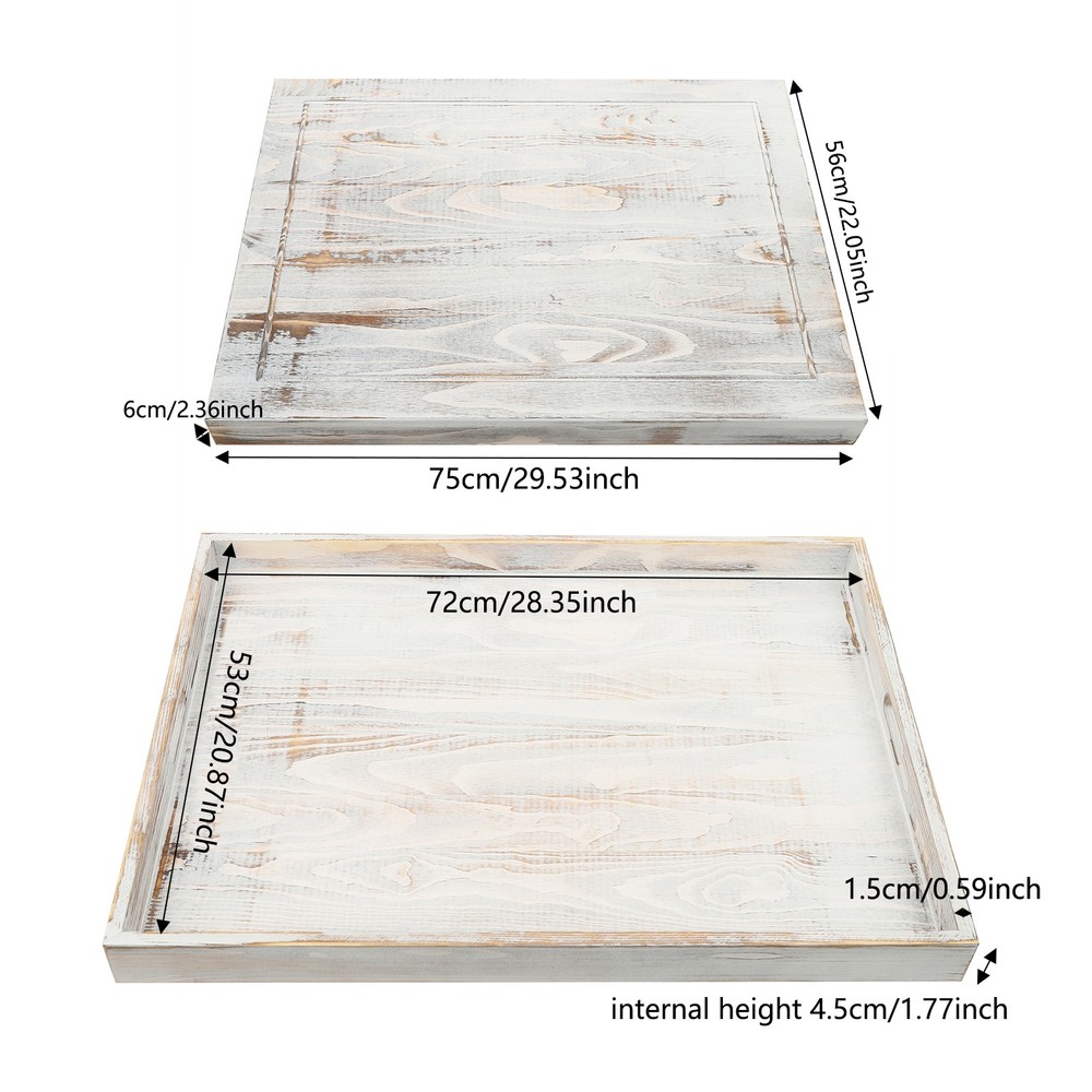Stovetop Cover Kitchen Rectangular Serving Tray Tabletop Dish Display 29" x 22"