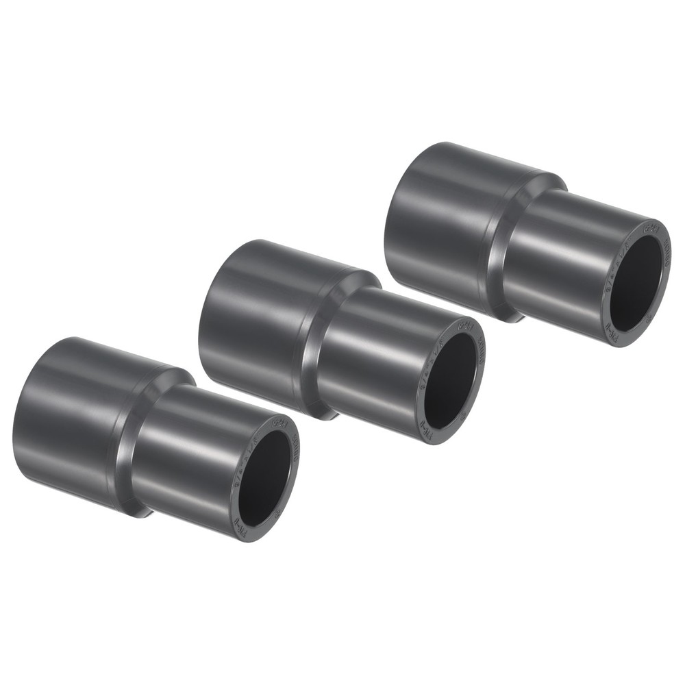 UPVC Fitting Pipe Reducer 3/4" x 1/2" 3pcs Straight Coupling