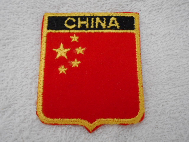 CHINA  COUNTRY FLAG NEW NAME PATCH TAG