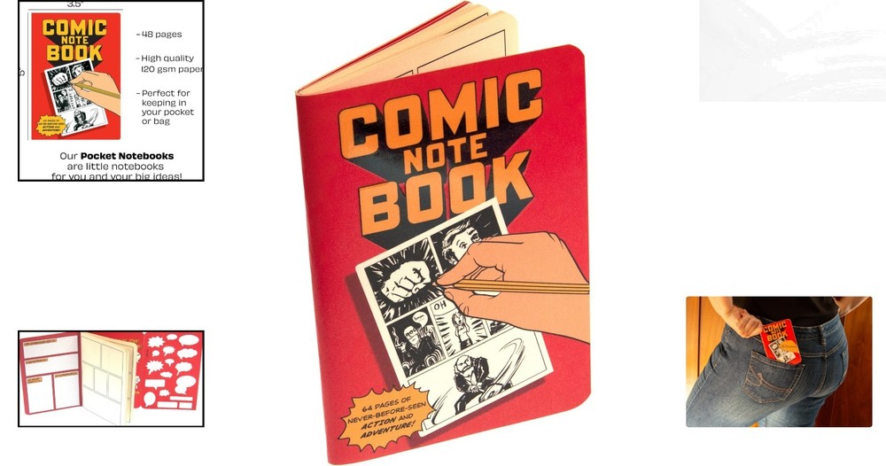 Passport-Sized Comic Book Notebook: 48 Blank Panels for Your Imagination