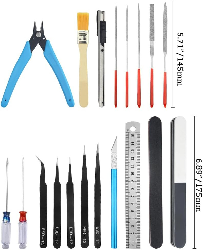 28Pcs Modeler Basic Tools Craft Set Compatible with Gundam Model Tools Kit with