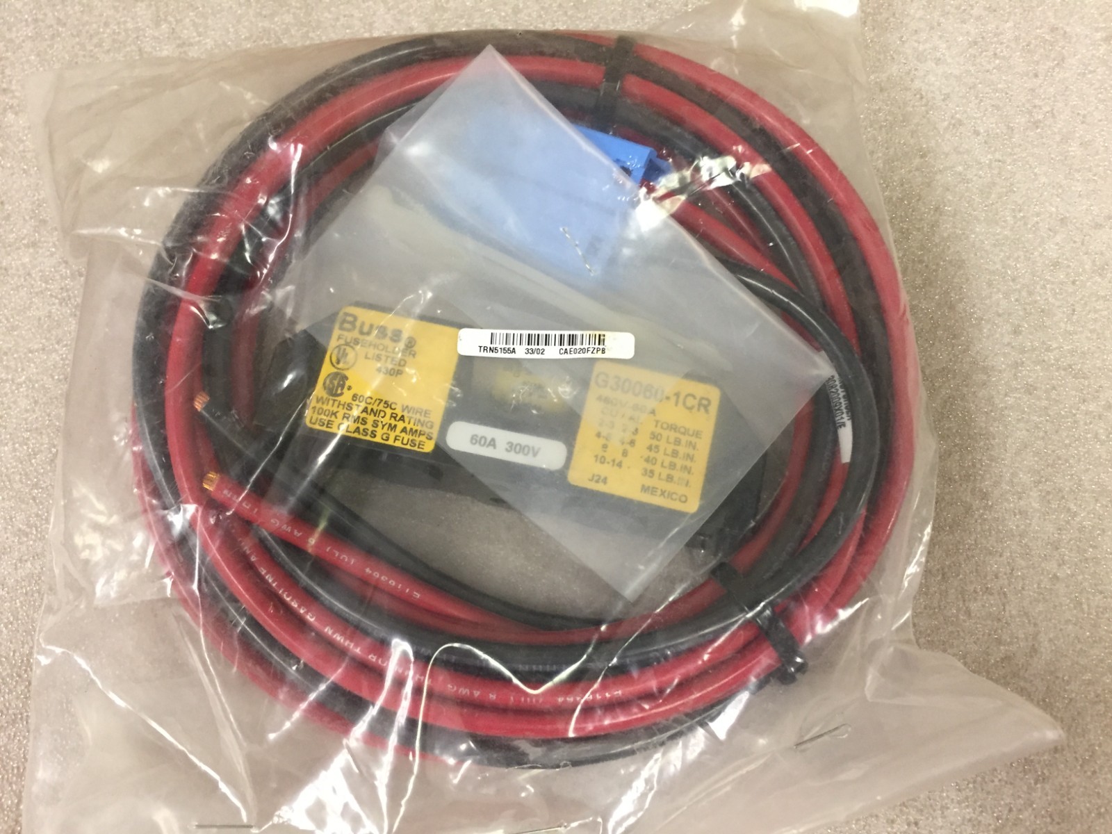 NEW Motorola External Battery Cable Kit TRN5155A & Buss Fuseholder G30060-1CR