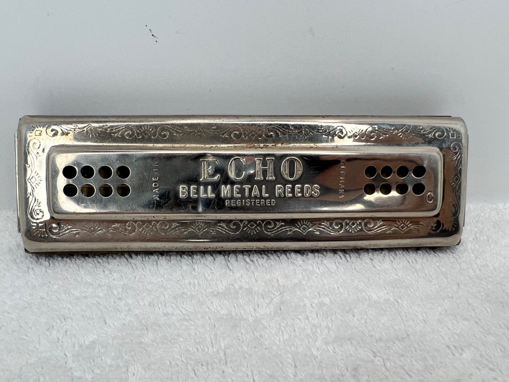 Hohner 1930s Echo Harp Harmonica 56 C/G with original box