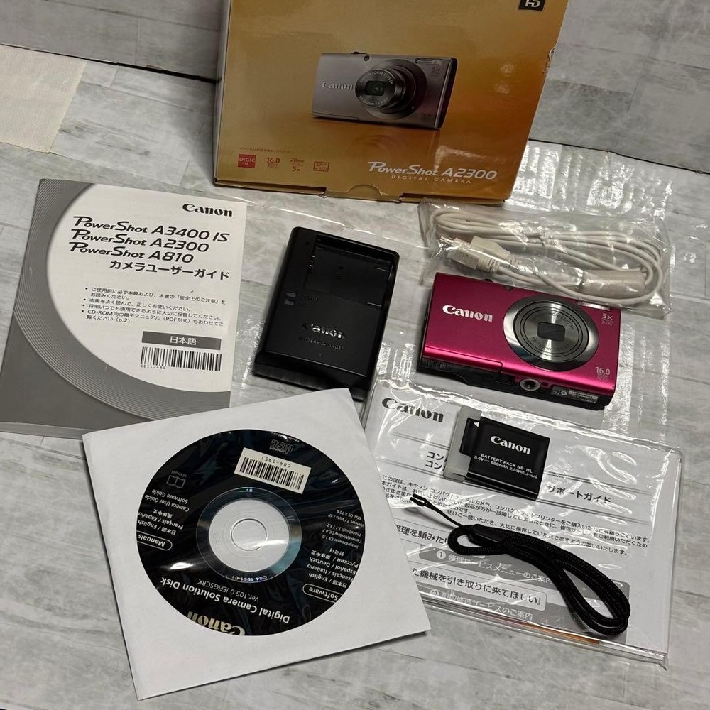Canon PowerShot A2300 Pink Compact Digital Camera Tested Working Japan
