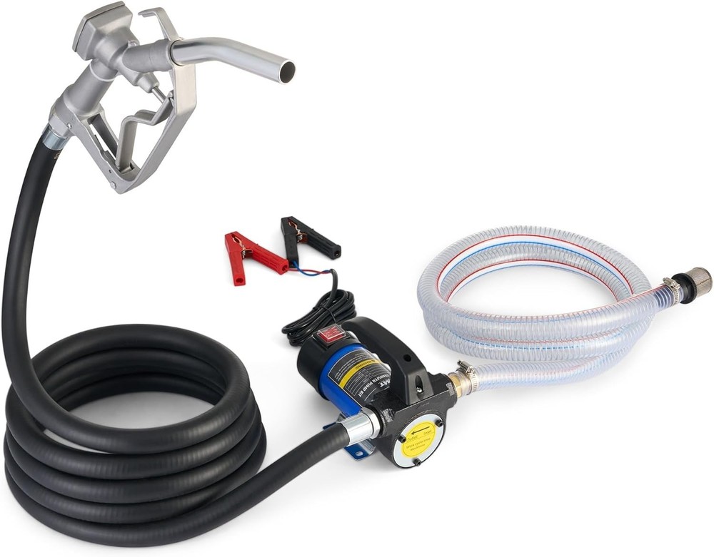 Compact Diesel Transfer Pump with Hoses & Adjustable Flow Control - 11.9 GPM