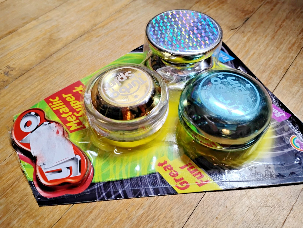 2004 Turbo Spin Yo Yo Metallic Super 3 Pack Damaged Packaging