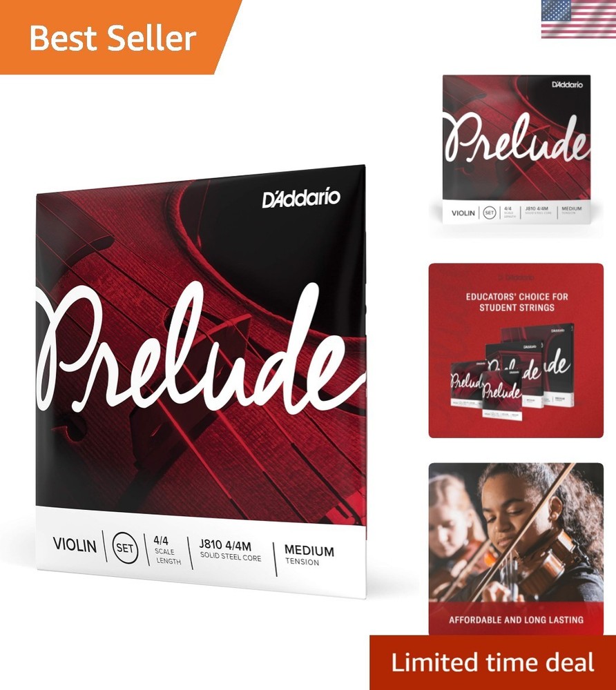 Versatile Prelude 4/4M  Violin Strings - Medium Tension for All Levels