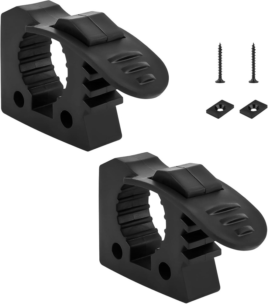 Rubber Clamp (2 Pack) Adjustable Non-Slip Quick Release Mount, Fits 1" - 2-1/4"