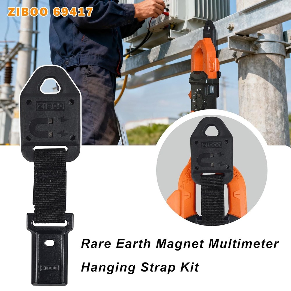 Rare Earth Magnet Multimeter Hanging Strap Kit Compatible with Klein Tools 69417