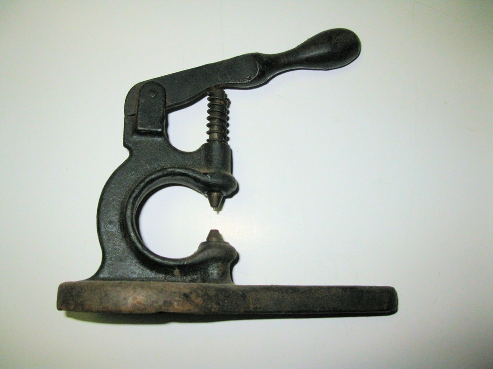 Vintage Small Hand Press Hole Punch Dimpler
