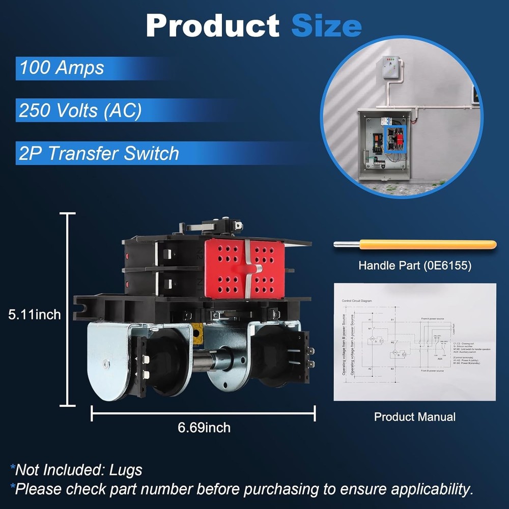 Automatic Transfer Switch 100 Amp 2P