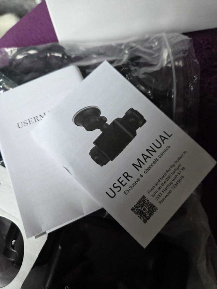 Quad Camera Compact Design Smaller Size Front+Left+Right+Rear Box Damage