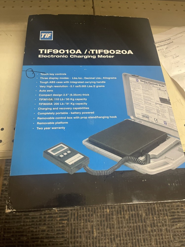 TIF 9010A Slimline Electronic Refrigerant Charging Scale 2c