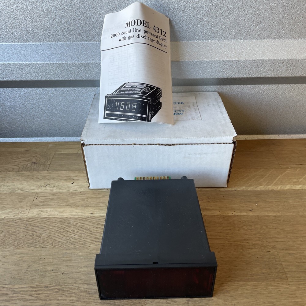 Digital Panel Meter Model 4312-02 , 2000 count pine powered DPM with gas disch
