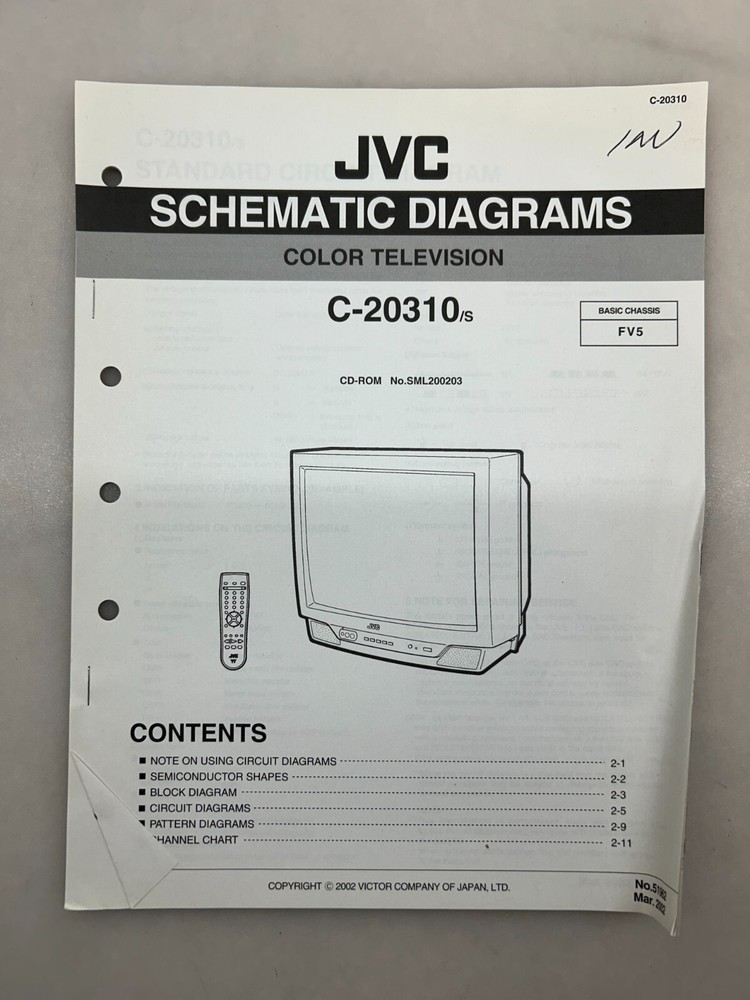 JVC C-20310 Original Schematics Free Shipping
