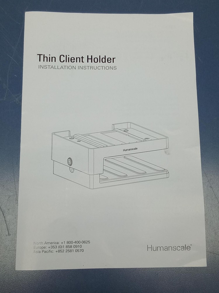 Humanscale - Under Desk - Thin Client Holder/Mount - Black - NEW