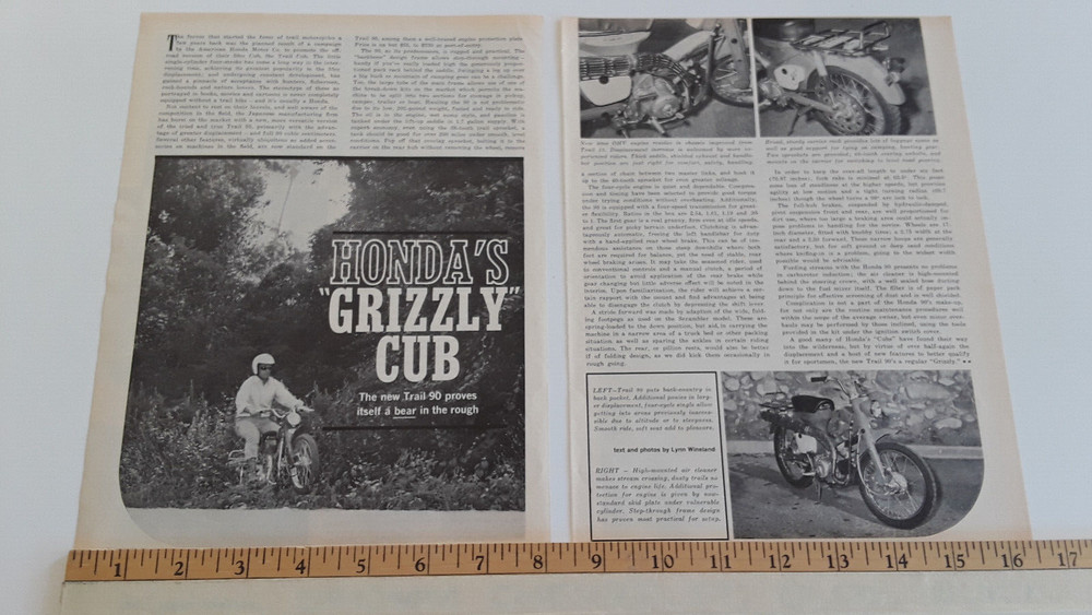 1964 HONDA TRAIL 90 ORIGINAL ARTICLE