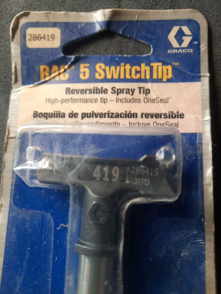 GRACO RAC 5 SWITCHTIP REVERSIBLE SPRAY TIP - (NEW) # 286419