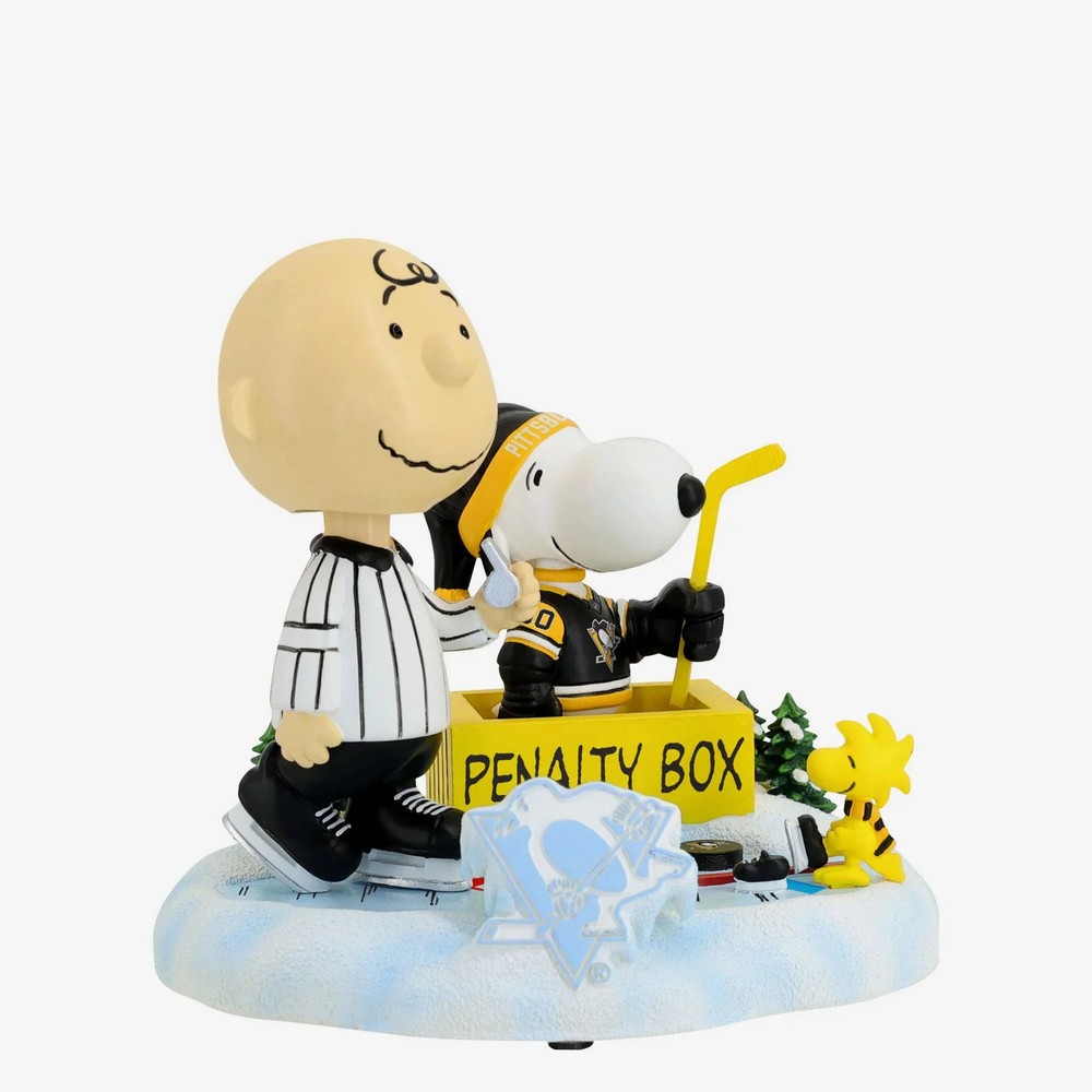 Pittsburgh Penguins Peanuts Penalty Box Bobblehead Scene