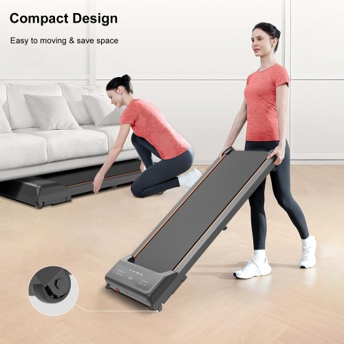 Treadmill LED display screen and remote-controlled portable treadmill