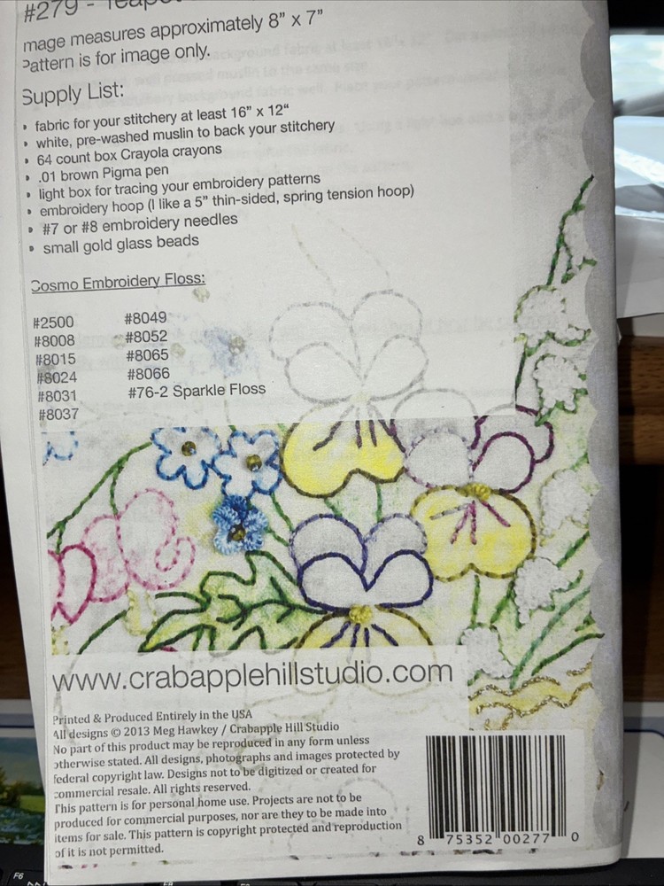 CRAB APPLE HILL - TEAPOT BOUQUET PATTERN ~ PRE-OWNED
