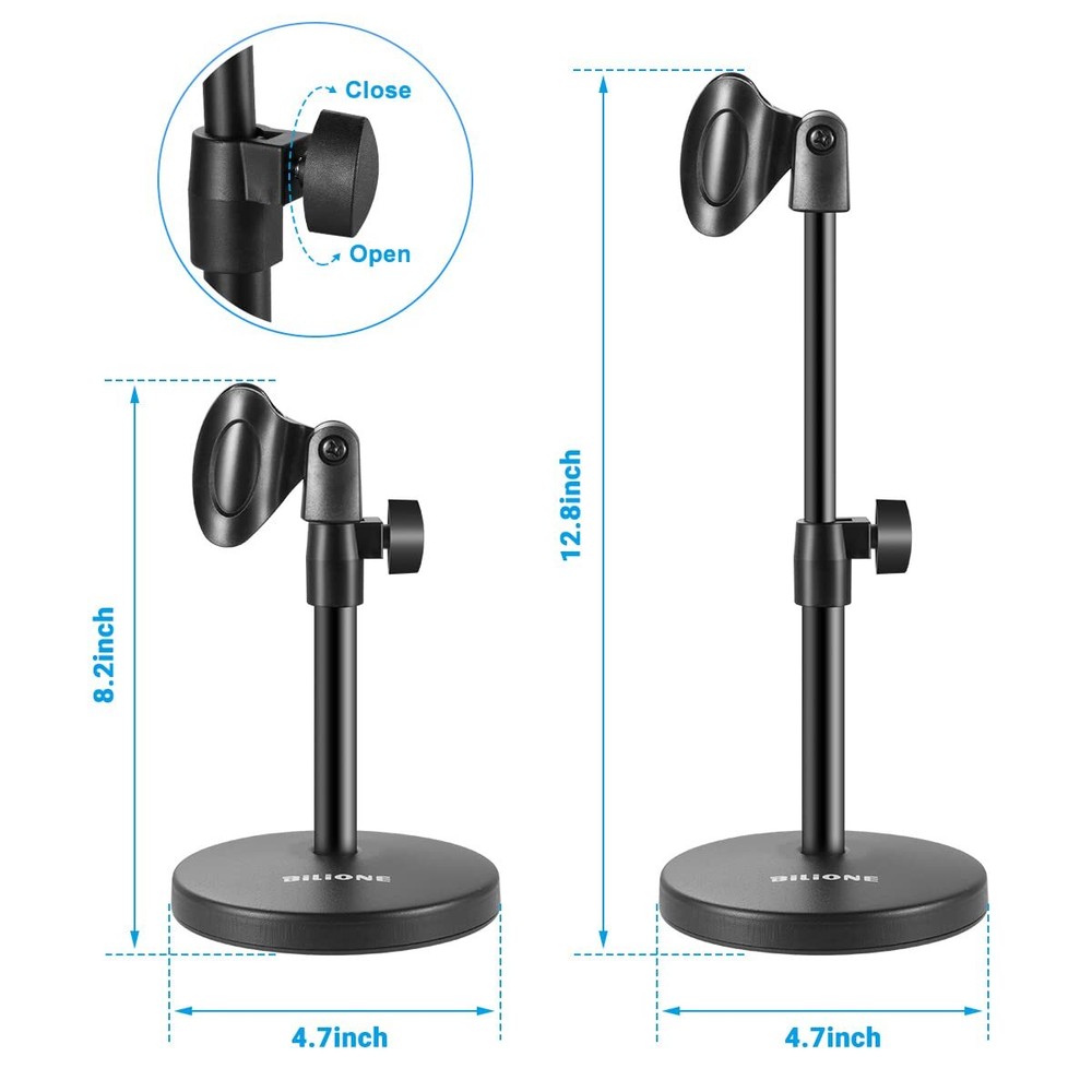3 In 1 Multi Function Desktop Microphone Stand Adjustable Table Mic Stand With M