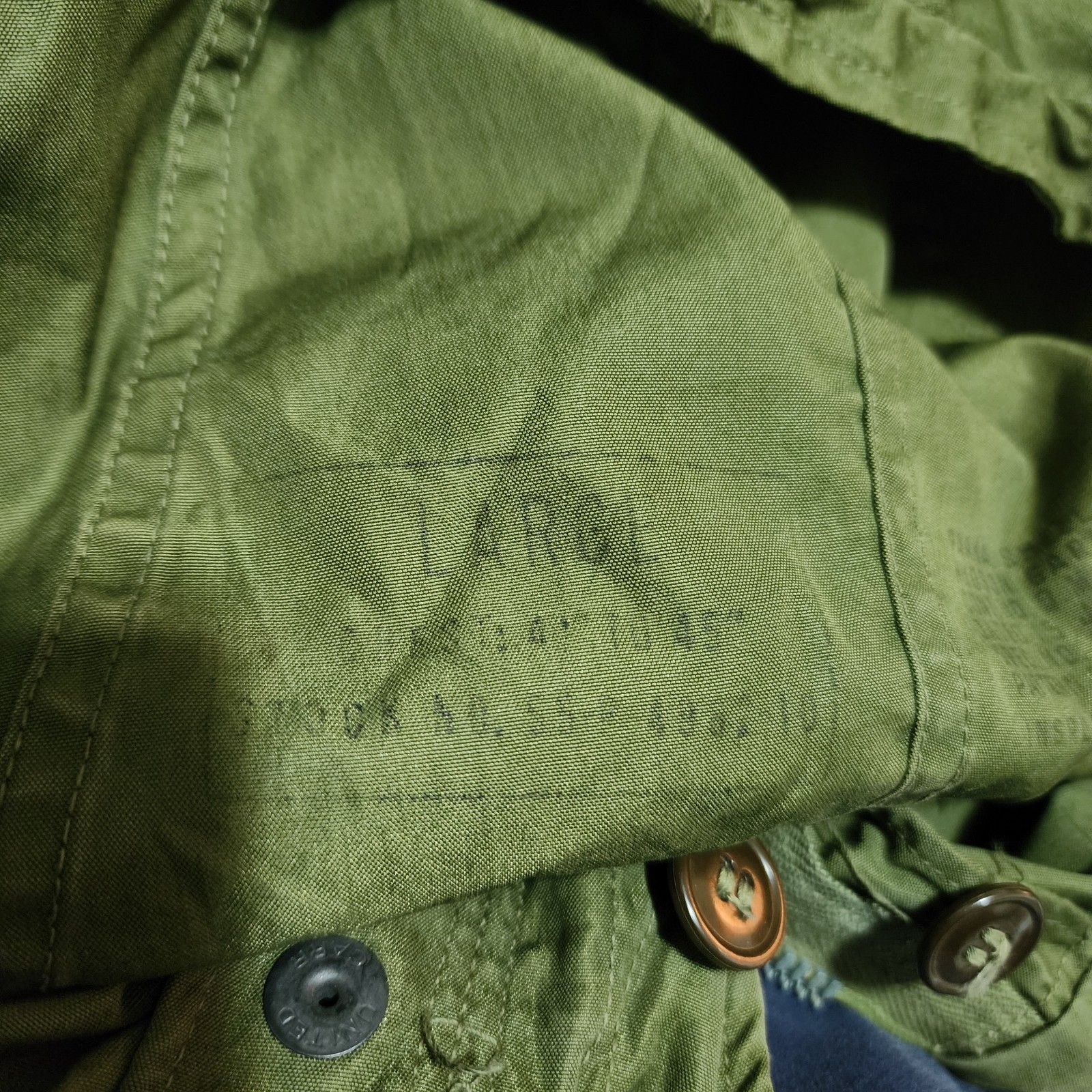 Vtg US Army M-1951 Fishtail Parka Shell Hudson Garment Co 1952 Korean War M51