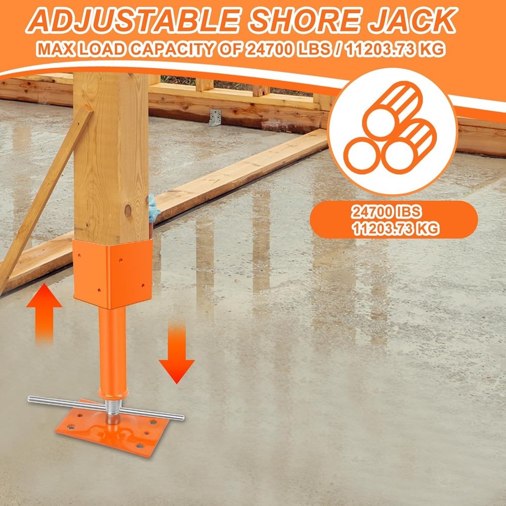 4 Pack Screw Jack Post 4" x 4" Adjustable Shore Jack Adjustable House Floor