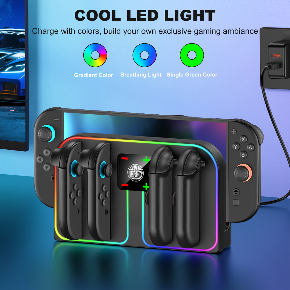 Switch 2 Controller Charger Wall-Mounted Charging Dock for Nintendo Switch 2