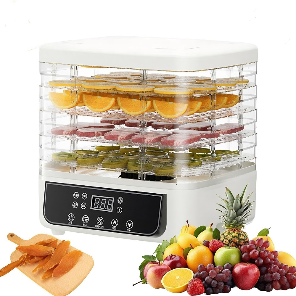 5-Trays Food Dehydrator Machine Jerky Fruit Vegetable Dryer Adjustable Temp