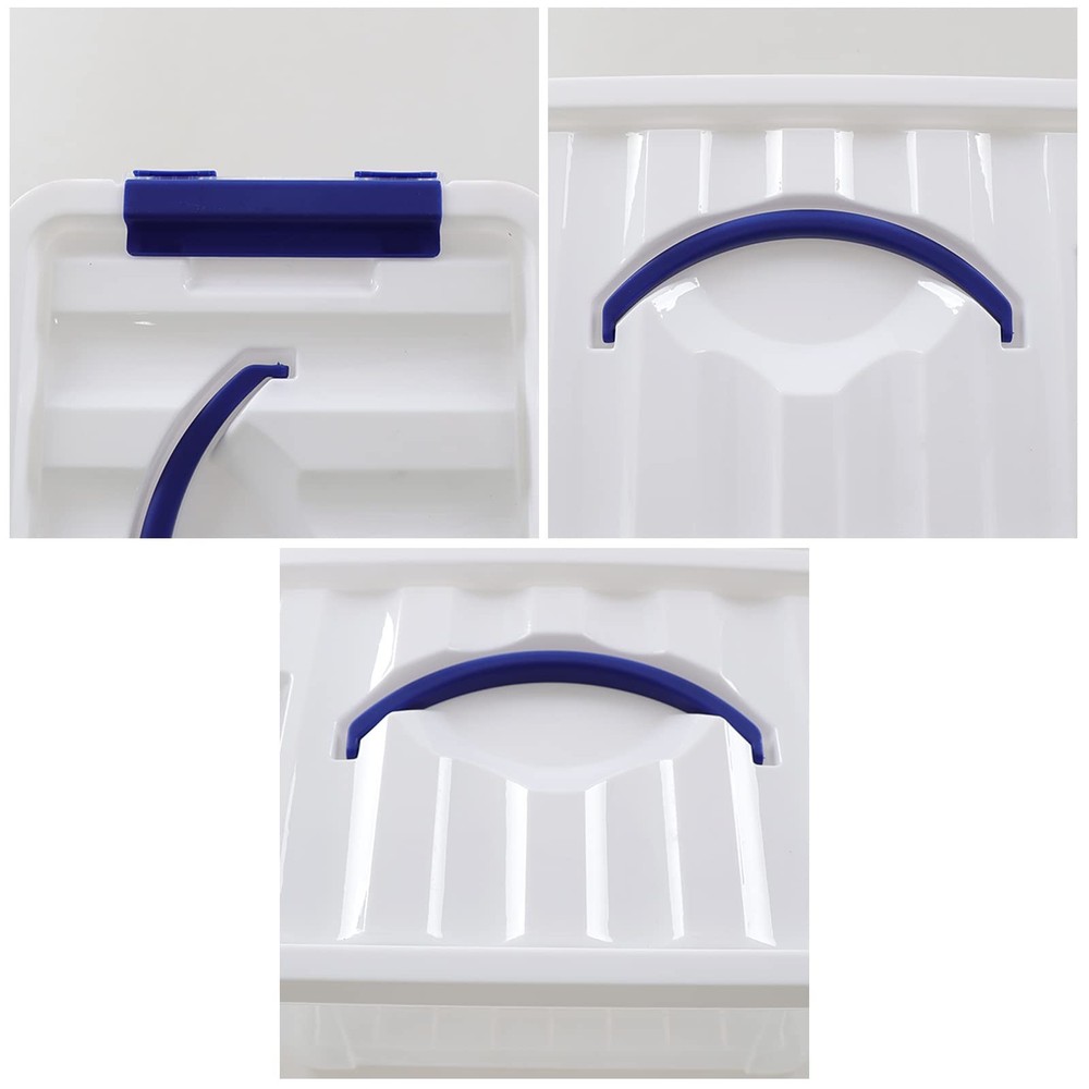 7 Quarts Small Plastic Storage Boxes, 6-pack Clear Boxes Totes with Lids