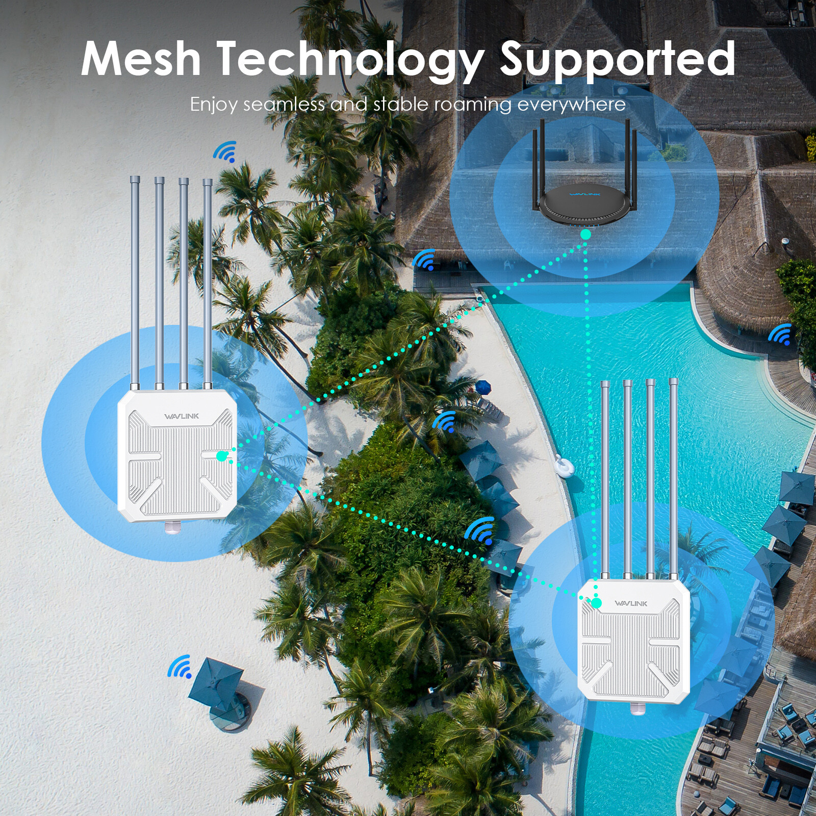 AX1800 Wireless Extender Outdoor WiFi6 Router Repeater High Speed Indoor/Outdoor