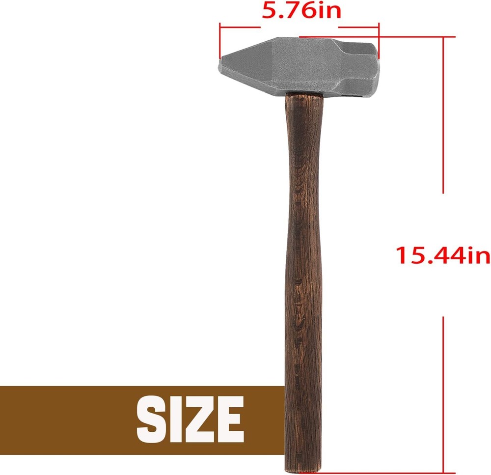 4LB Blacksmith Handmade Hammers for Farrier Knife Maker Blacksmith Forging Tool