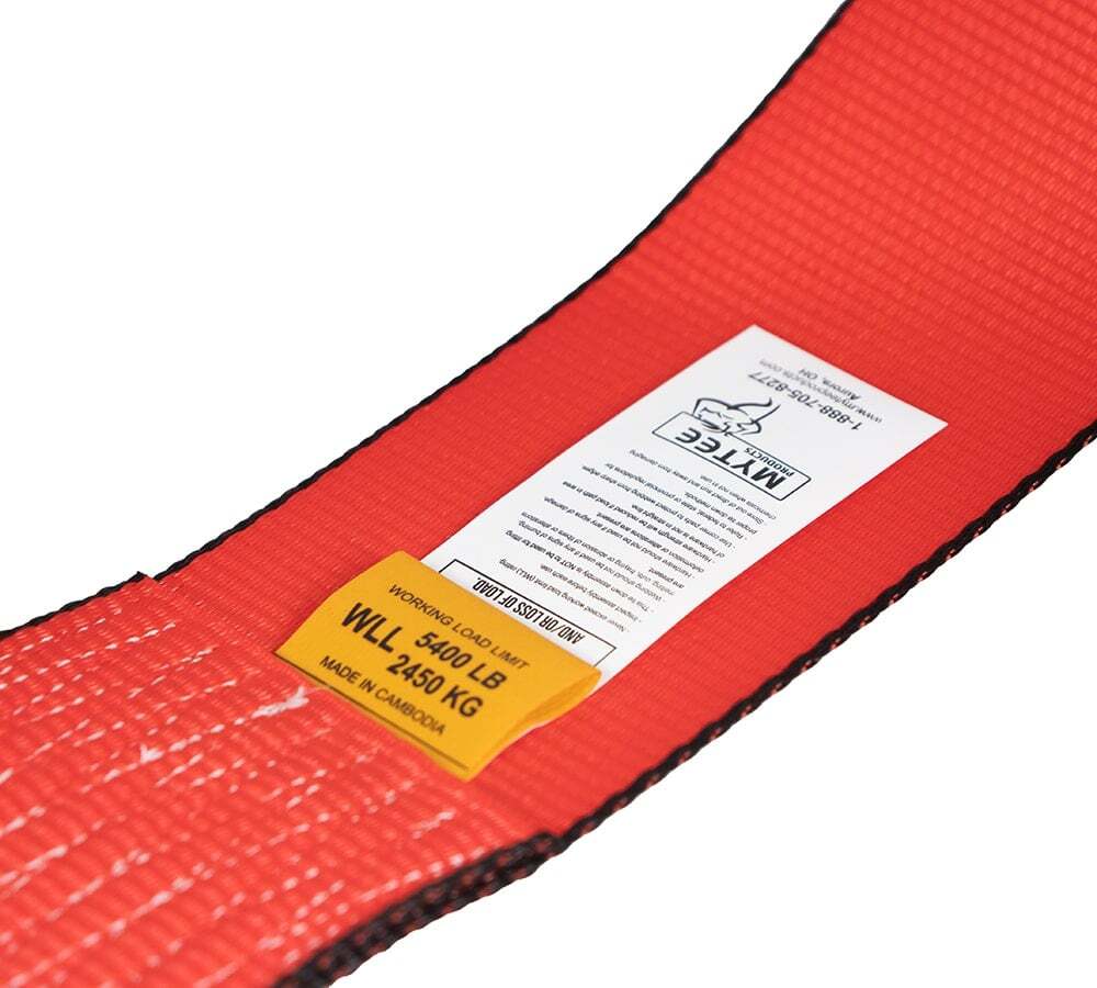 (10 Pack) 4"x30' Winch Straps Red w/flat hook, WLL 5400 Flatbed Tie Down Strap