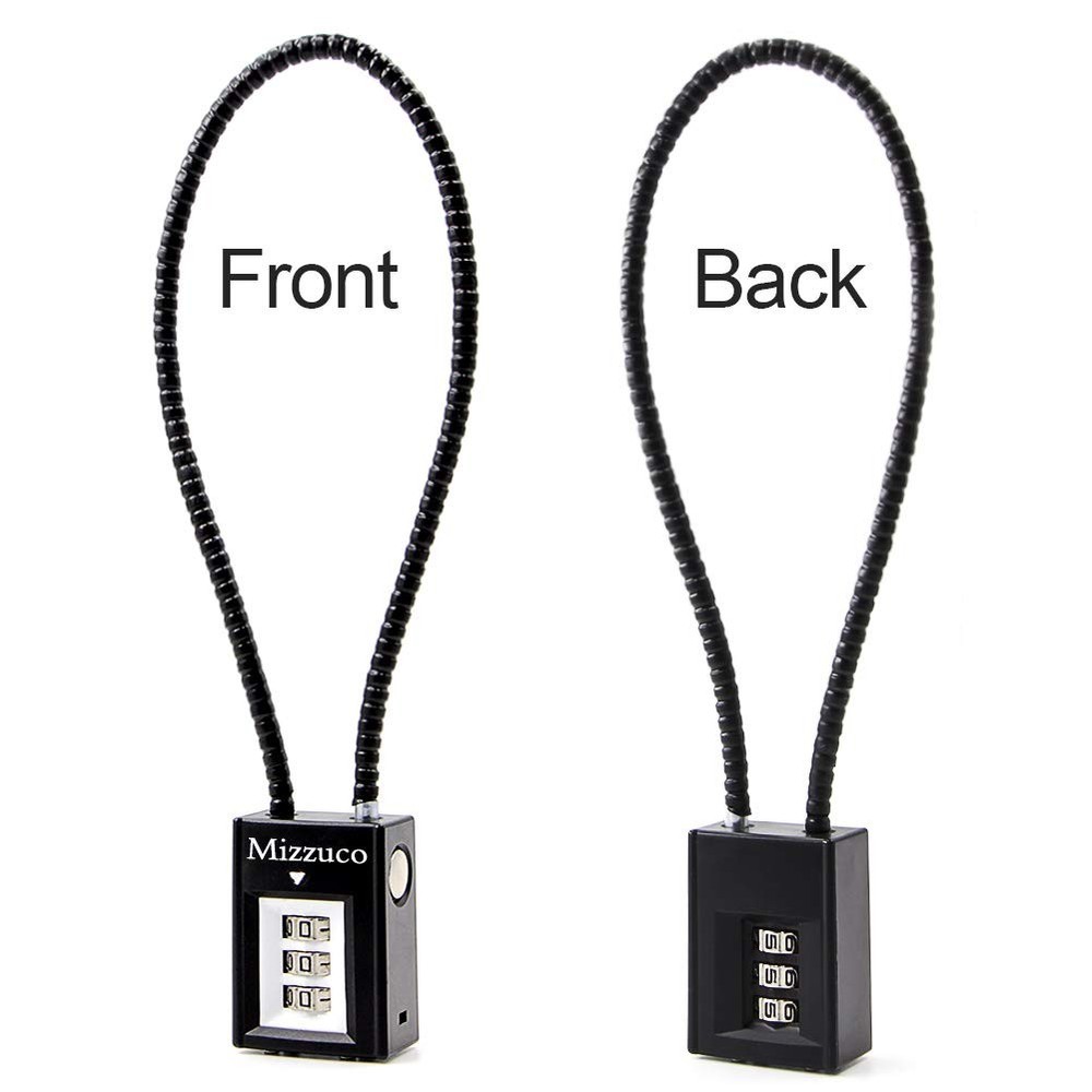 Mizzuco Trigger Lock 3 Digit Combination Gun & Cable Inky-Black