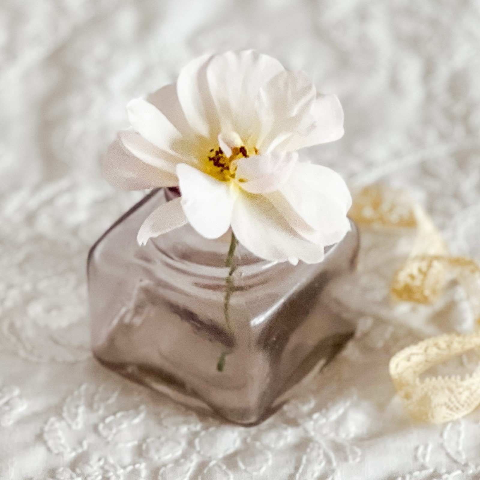 Antique Lavender Ink Bottle 1900s Glass Inkwell