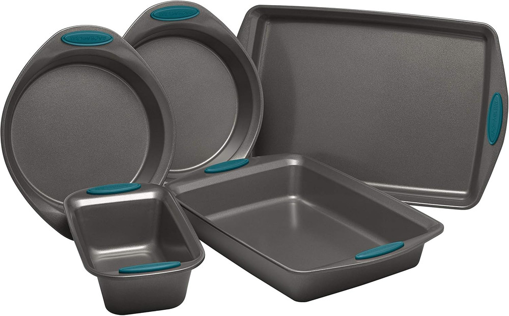 47021 Nonstick Bakeware Set with Grips Includes Nonstick Baking Pans, Baking She