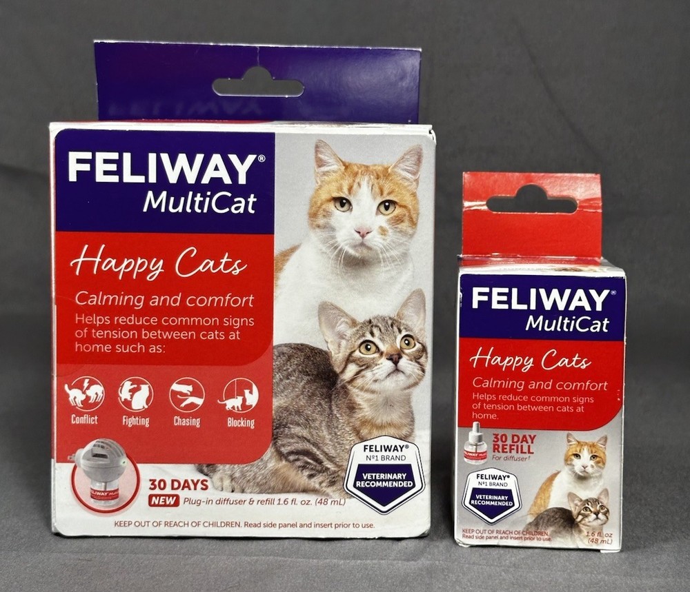 FELIWAY MULTICAT Plug In Diffuser With Refill Sealed Plus 1 NEW Extra Refill
